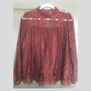MOVING SALE - High Neck Lace Blouse